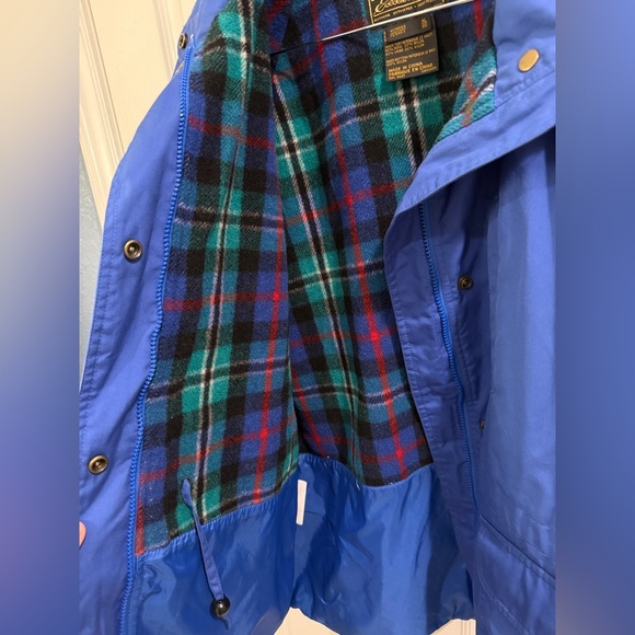 VTG Eddie Bauer Women's Plaid Lined Jacket Heavy Windbreaker Heritage Fisherman - Picture 4 of 9